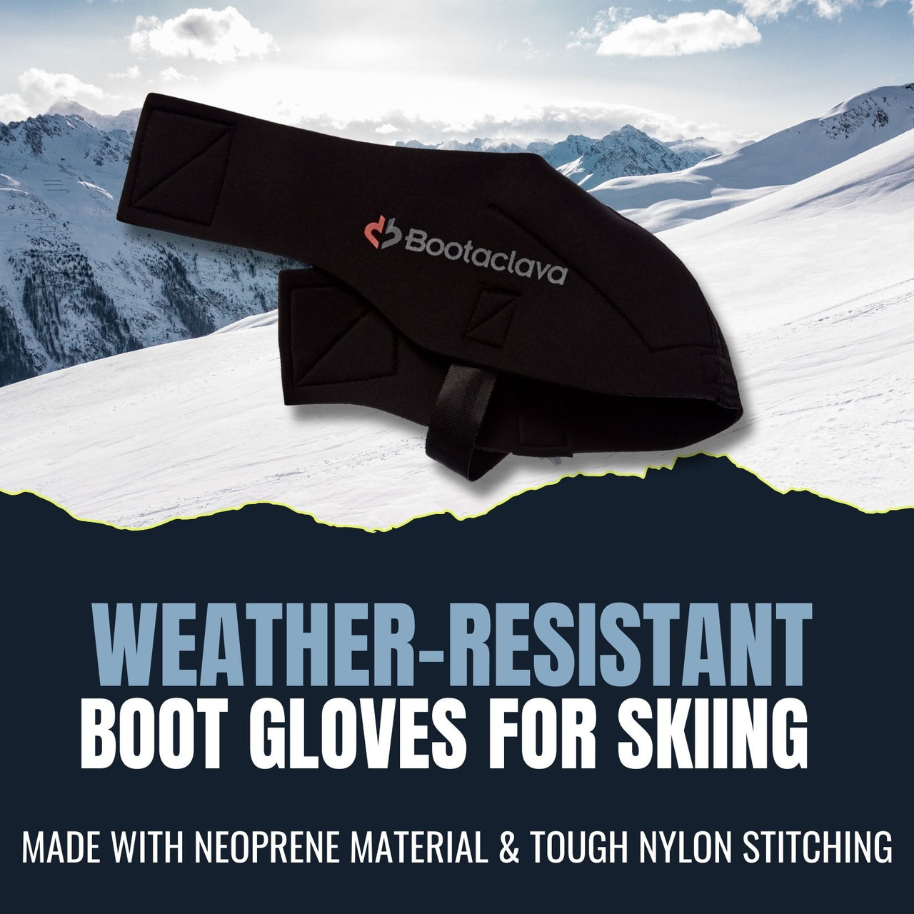 Bootaclava Neoprene Ski Boot Covers for Skiing with Handwarmer Pouch- Boot Warmer