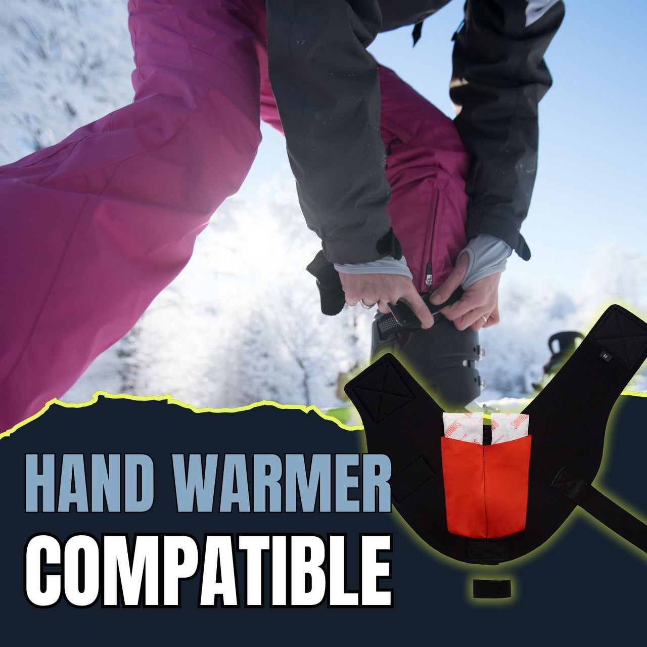 Bootaclava Neoprene Ski Boot Covers for Skiing with Handwarmer Pouch- Boot Warmer