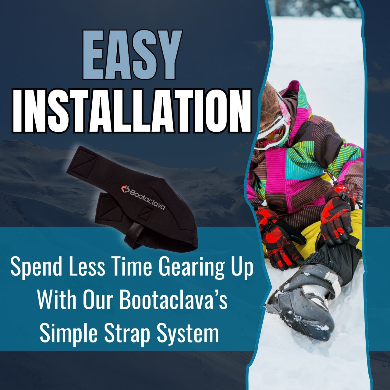 Bootaclava Neoprene Ski Boot Covers for Skiing with Handwarmer Pouch- Boot Warmer