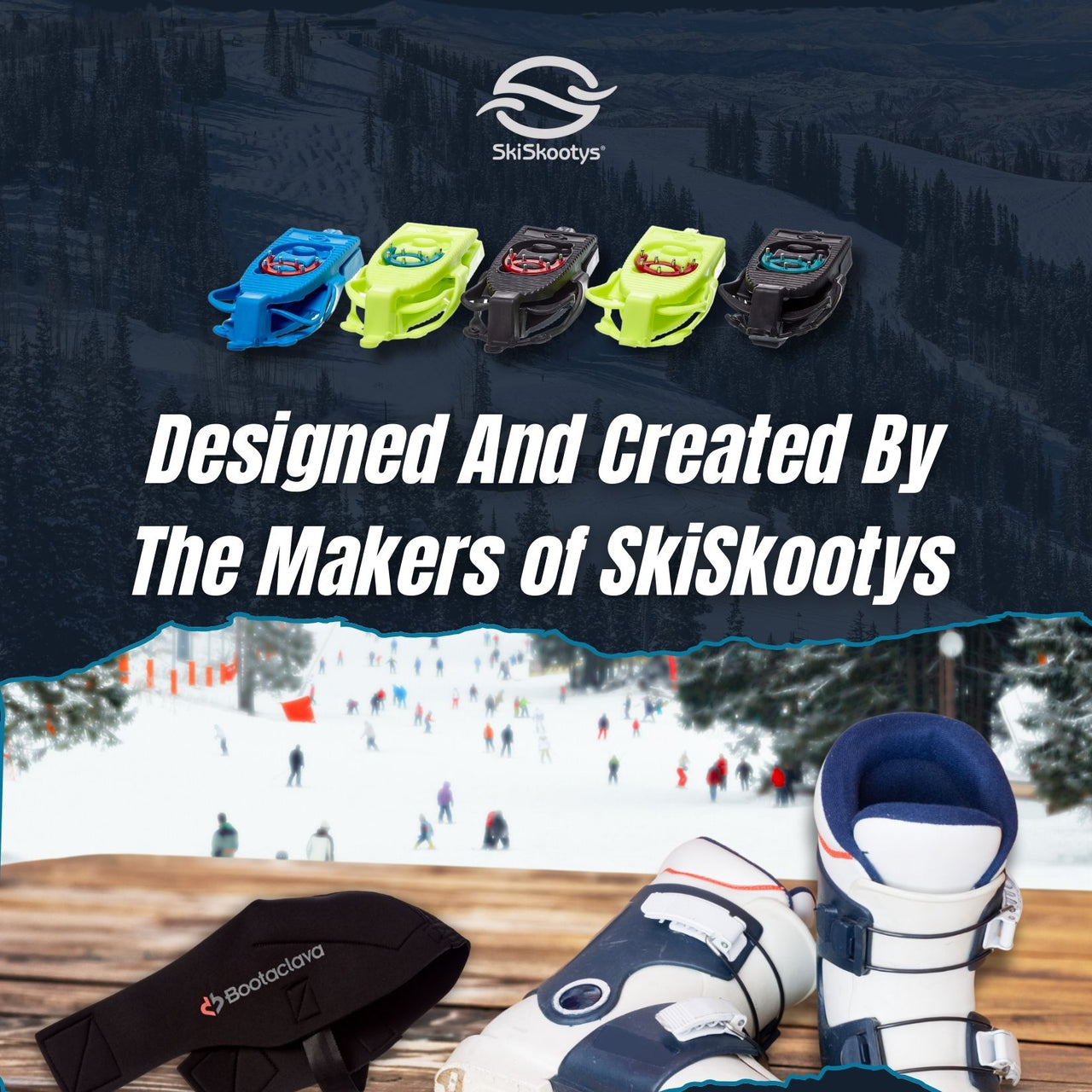 Bootaclava Neoprene Ski Boot Covers for Skiing with Handwarmer Pouch- Boot Warmer