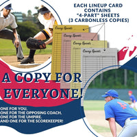 Thumbnail for Covey Sports Sporting Goods Covey Baseball & Softball Lineup Cards Large Format Sheets (Packs of 50)