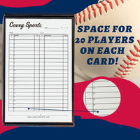 Thumbnail for Covey Sports Sporting Goods Covey Baseball & Softball Lineup Cards Large Format Sheets (Packs of 50)