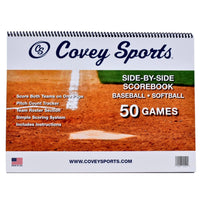 Thumbnail for Covey Sports Sporting Goods Covey Sports Baseball & Softball Scorebook Side by Side Format (50 Games)