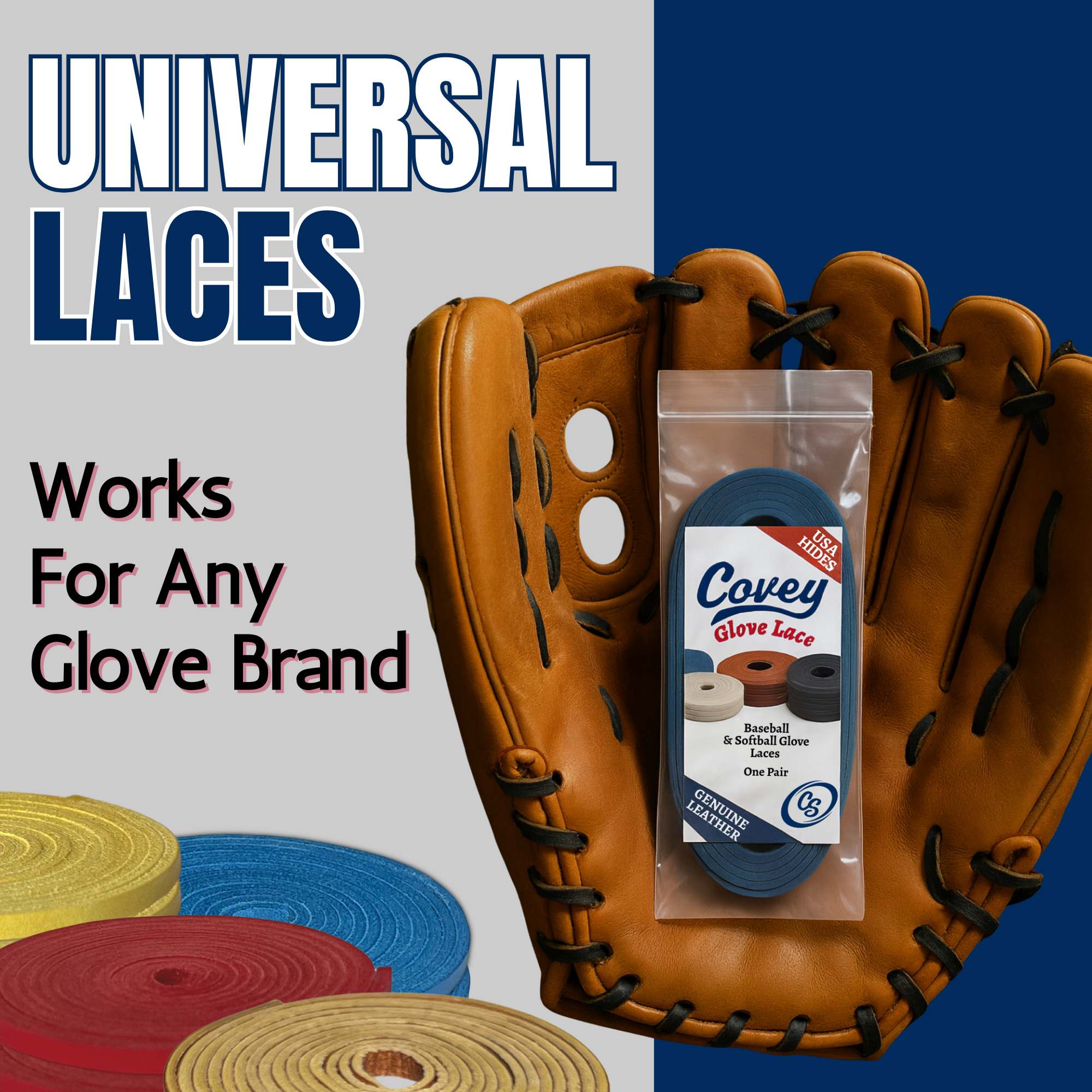 baseball softball glove stringing laces leather