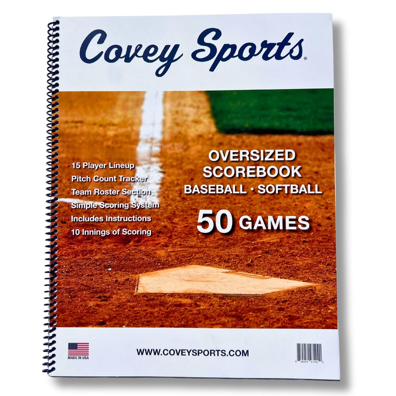 Oversized Baseball & Softball Scorebook (50 Games)