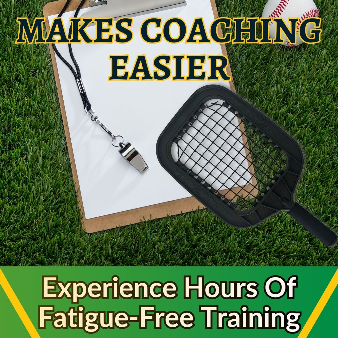 Accubat Fungo Racquet for Baseball & Softball Coaching