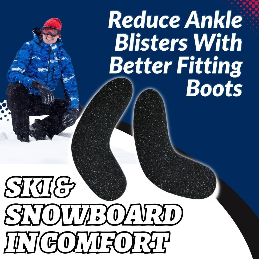 Ski & Snowboard J-Bar Boot Fitting Foam Pads (Pack of 4)