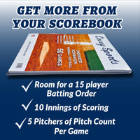 Thumbnail for Oversized Baseball & Softball Scorebook (50 Games)