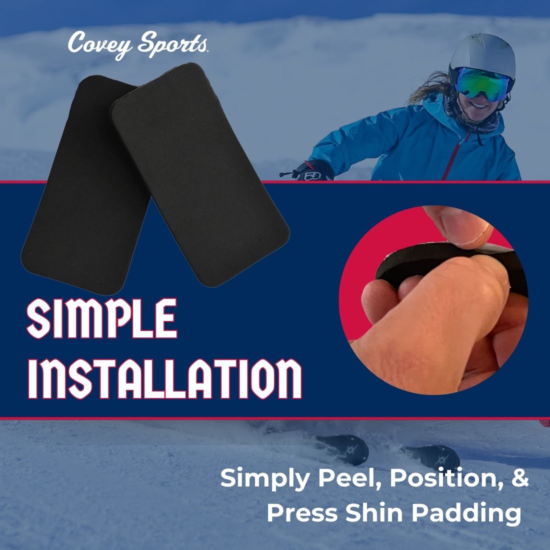 Ski & Snowboard Shin Pads (Sold in Pairs)