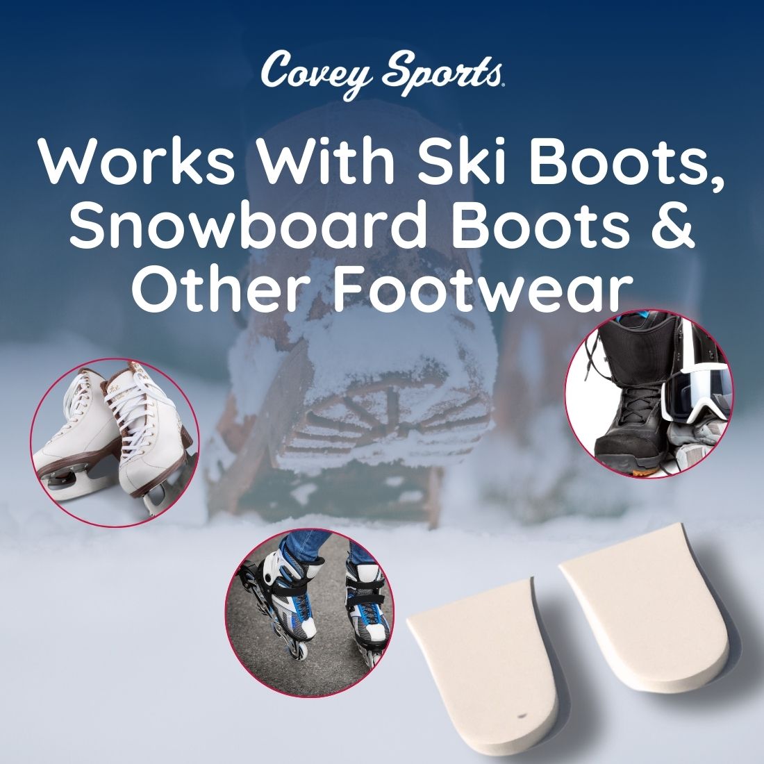 Ski & Snowboard Boot Inserts Heel Lift Fitting Pads