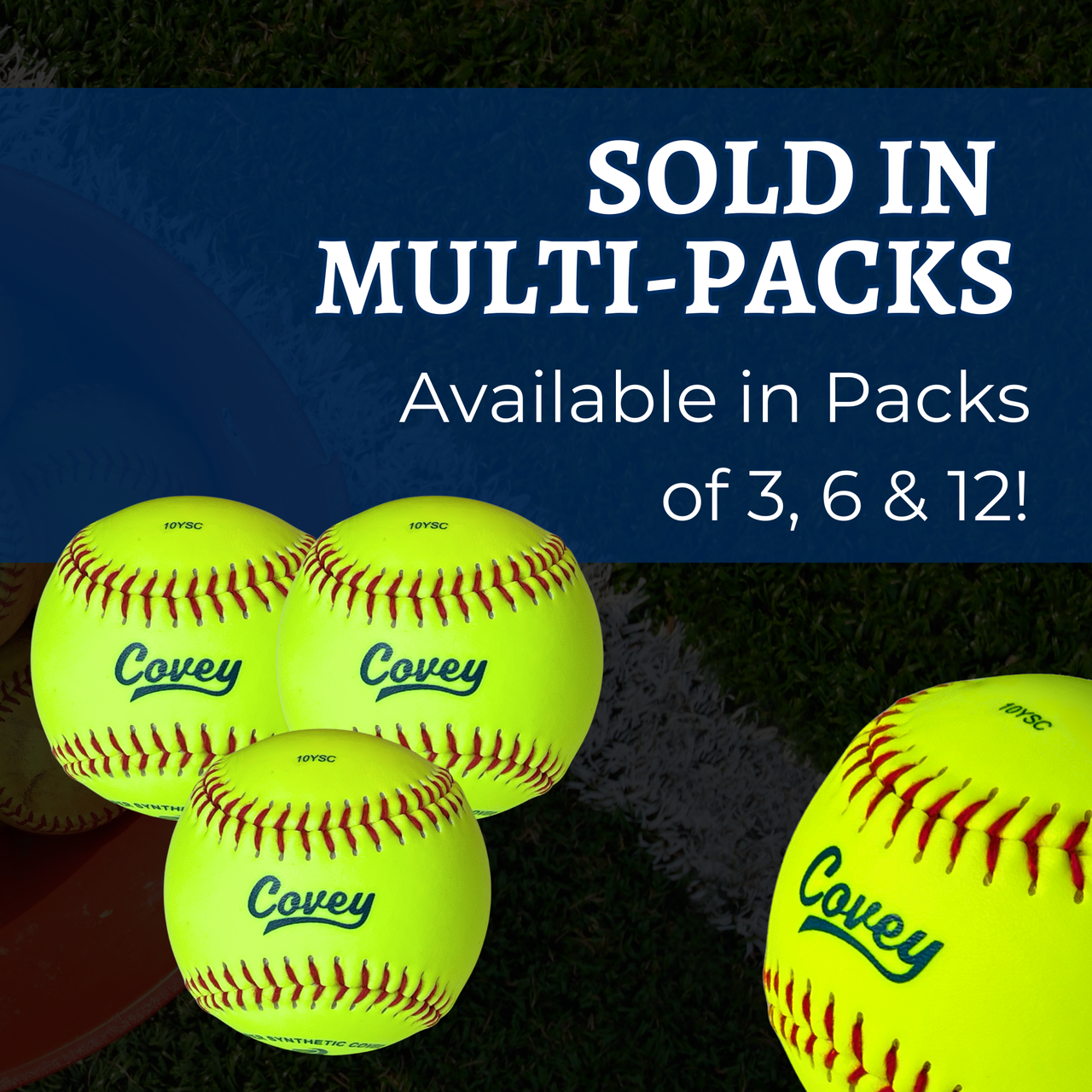 Covey Sports 10-Inch Softballs for 8U & 6U Ages (Multi-Packs)