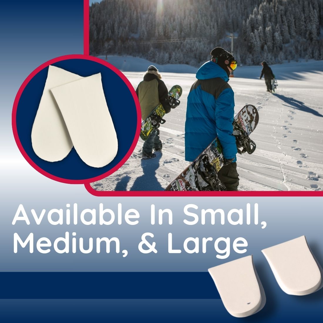 Ski & Snowboard Boot Inserts Heel Lift Fitting Pads