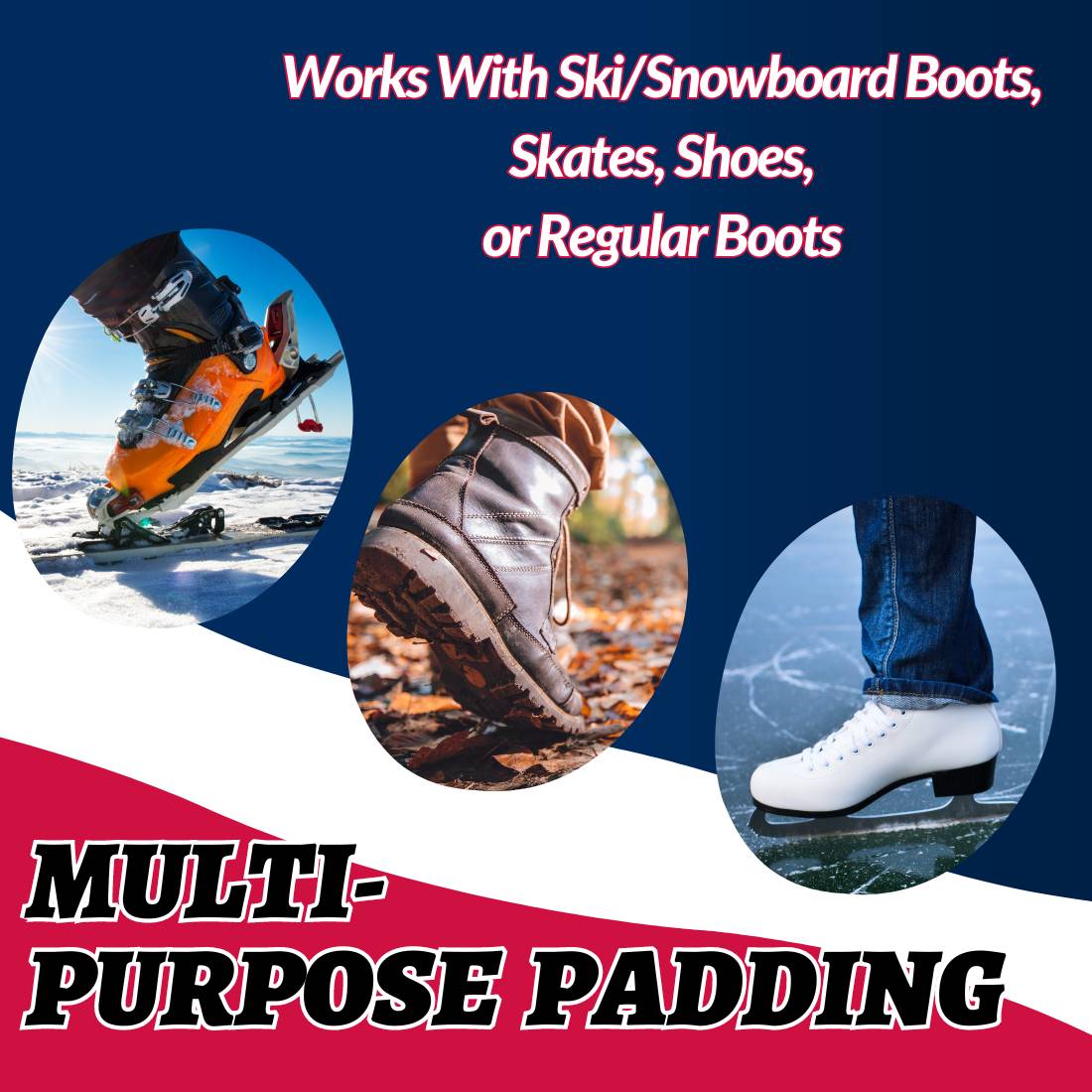 Ski & Snowboard Ankle Donut Pads (Sold in Pairs)