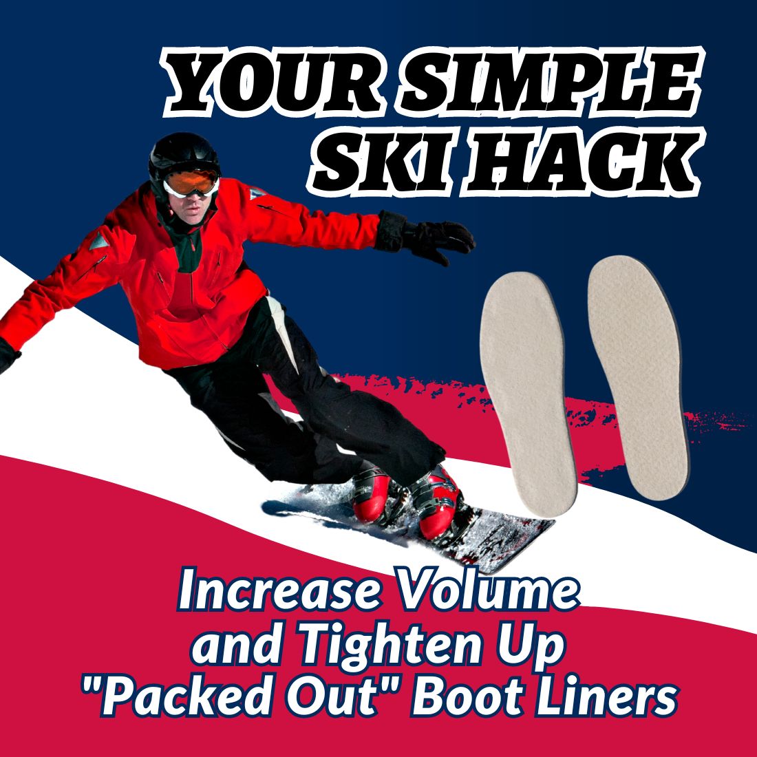 Ski & Snowboard Boot Shim Insoles Inserts