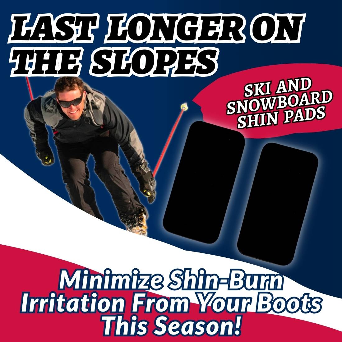 Ski & Snowboard Shin Pads (Sold in Pairs)
