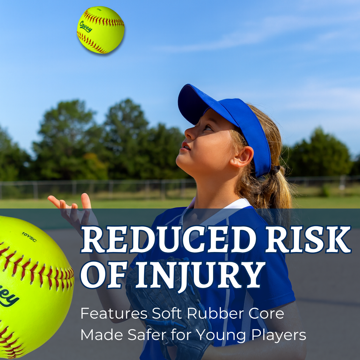 Covey 10-Inch Softballs for 8U & 6U Ages (Multi-Packs)
